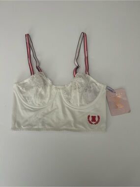 Savage X Fenty White Lace Longline Underwire Bra Size XS